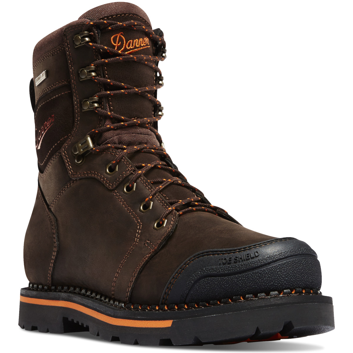 Danner Mens Trakwelt 8 Work Boots Dark Brown - ILQ810924